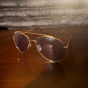 Gold Aviator Sunglasses
